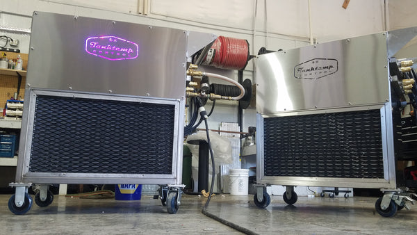 Chillers staged in our shop before delivery