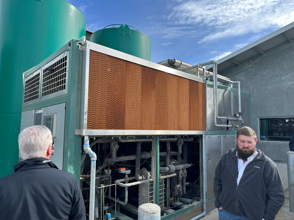 Our team on-site at an industrial chiller install