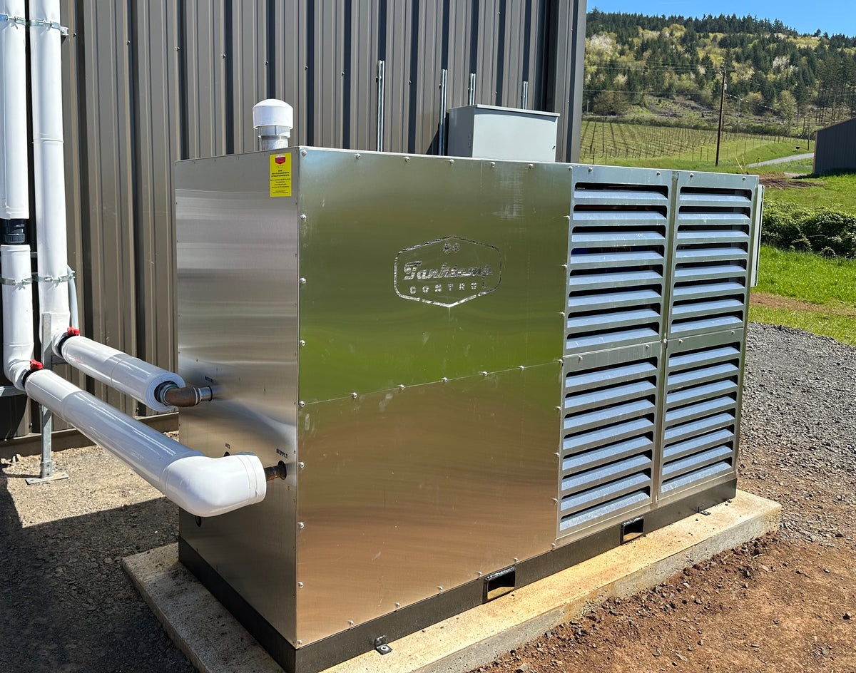 Tanktemp glycol chiller installed outside a winery